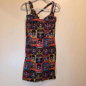 British Retro Skull Wiggle Halter Dress 14